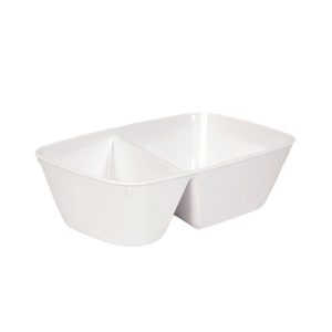 2-compartment oval bowl
